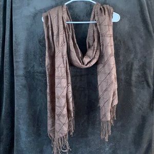 Brown Mesh Scarf